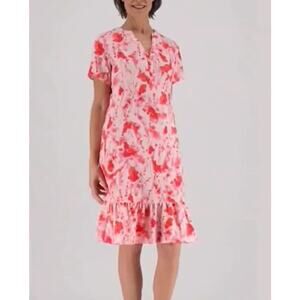 Isaac Mizrahi Live! Size MT Tall Printed Pebble Knit Dress Pink